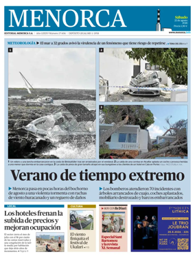 Cover of Menorca Diario Insular
