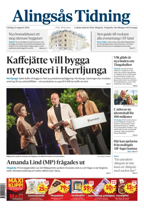 Cover of Alingsas Tidning