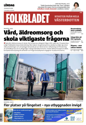 Cover of Folkbladet Vasterbotten