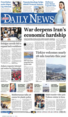 Cover of Hurriyet Daily News & Economic Review