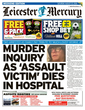 Cover of Leicester Mercury