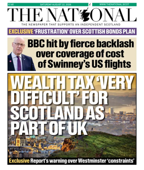 Cover of The National (Scotland)