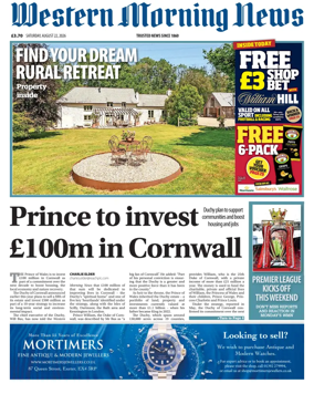 Cover of Western Morning News (Saturday)