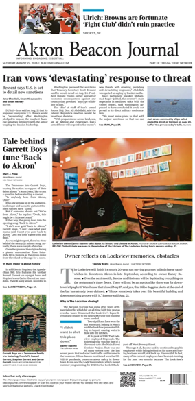 Cover of Akron Beacon Journal