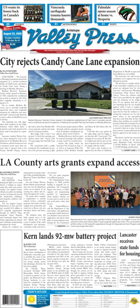 Cover of Antelope Valley Press