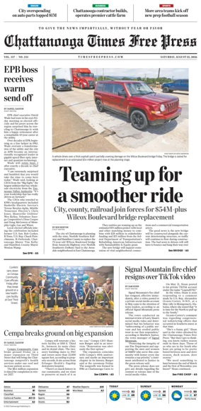 Cover of Chattanooga Times Free Press