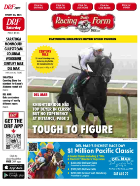 Cover of Daily Racing Form National Digital Edition