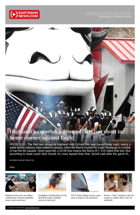 Cover of East Idaho News