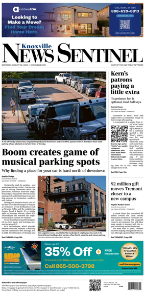 Cover of Knoxville News Sentinel