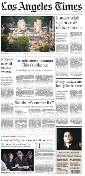 Cover of Los Angeles Times