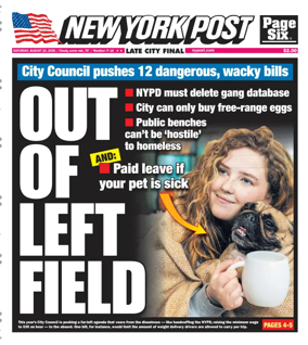 Cover of New York Post