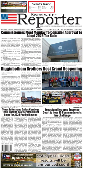 Cover of Sweetwater Reporter