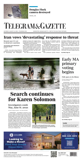 Cover of Telegram & Gazette