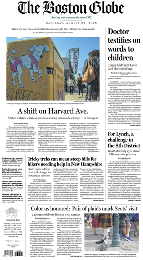Cover of The Boston Globe