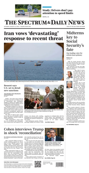 Cover of The Spectrum & Daily News