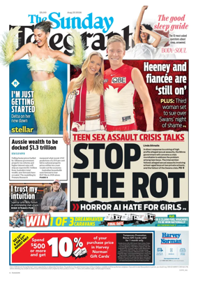 Cover of The Daily Telegraph (Sydney)