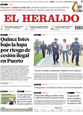 Cover of El Heraldo (Colombia)