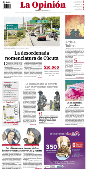 Cover of La Opinion