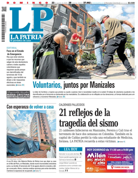 Cover of La Patria (Colombia)
