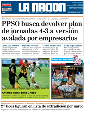 Cover of La Nacion (Costa Rica)