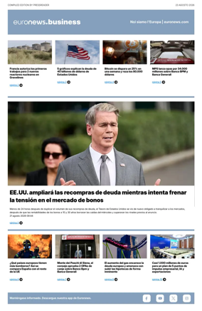 Cover of Euronews Business (Spanish) Compiled Edition