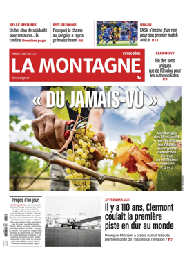 Cover of La Montagne (Clermont-Metropole)