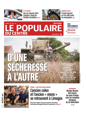 Cover of Le Populaire du Centre (Haute-Vienne)