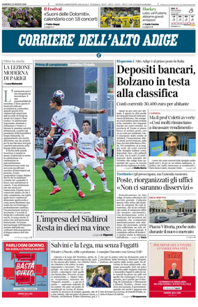Cover of Corriere dell'Alto Adige