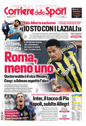 Cover of Corriere dello Sport (Lazio)