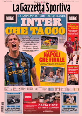 Cover of La Gazzetta dello Sport