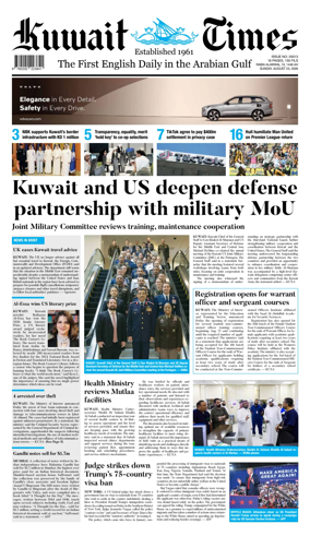Cover of Kuwait Times