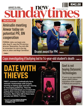 Cover of New Straits Times