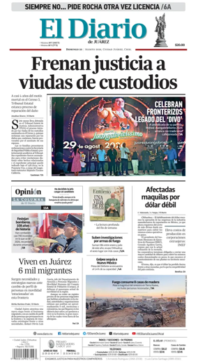 Cover of El Diario de Juarez