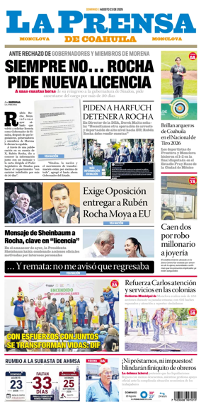 Cover of La Prensa de Coahuila