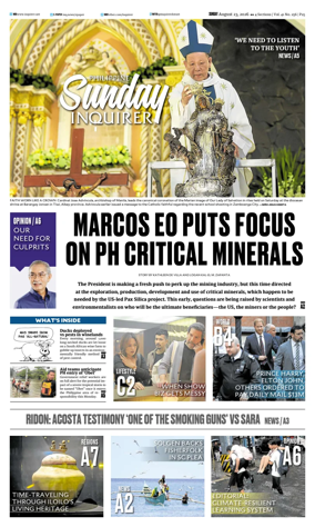 Cover of Philippine Daily Inquirer