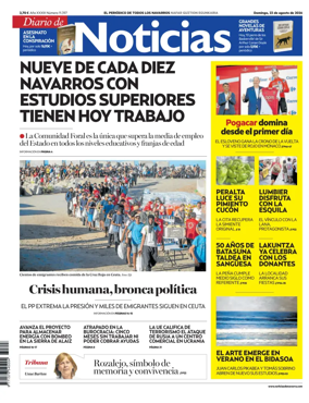 Cover of Diario de Noticias (Spain)