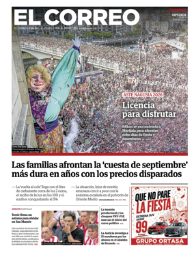 Cover of El Correo (Gipuzkoa)