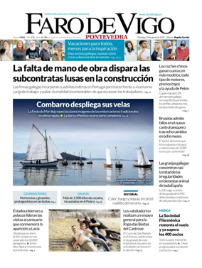 Cover of Faro de Vigo (Pontevedra)