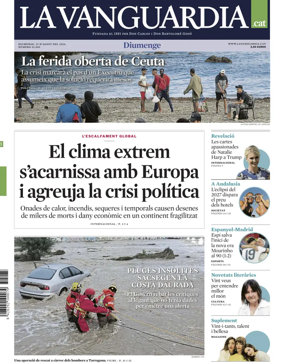 Cover of La Vanguardia (Catalonia - 1st edition)