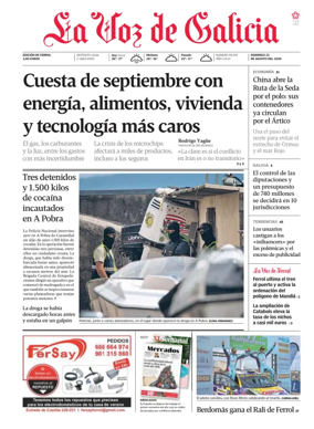 Cover of La Voz de Galicia (Ferrol)