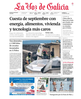Cover of La Voz de Galicia (Pontevedra)