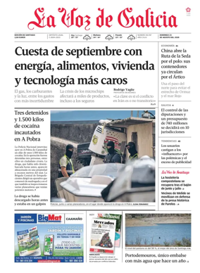 Cover of La Voz de Galicia (Santiago)