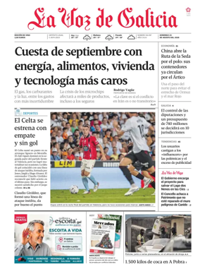 Cover of La Voz de Galicia (Vigo)