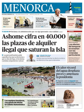 Cover of Menorca Diario Insular