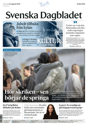 Cover of Svenska Dagbladet