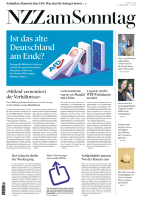 Cover of Neue Zurcher Zeitung Sunday