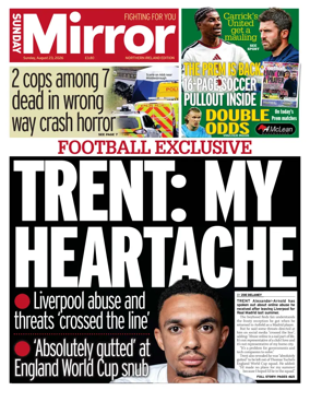 Cover of Sunday Mirror (Northern Ireland)