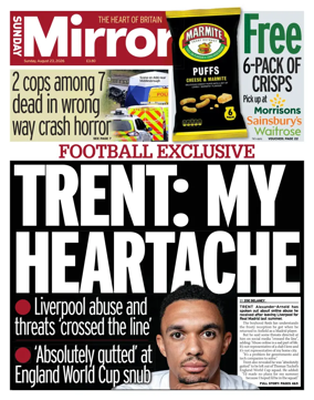 Cover of Sunday Mirror