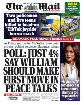 Cover of The Scottish Mail on Sunday