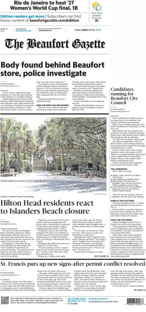 Cover of Beaufort Gazette (Sunday)